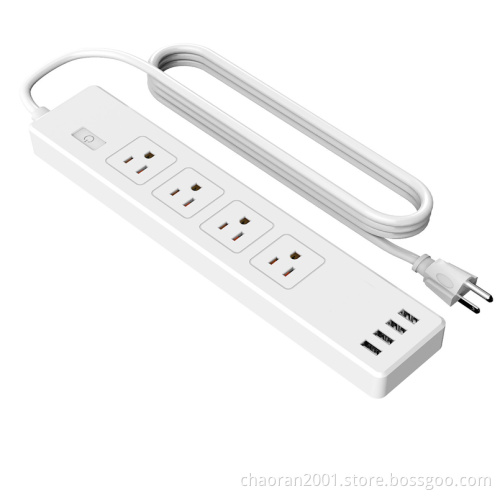 USA Wifi US Surge Protector Smart Power Strip Socket 4 Outlet 4 Usb Charging Ports Power Strip Surge Protector